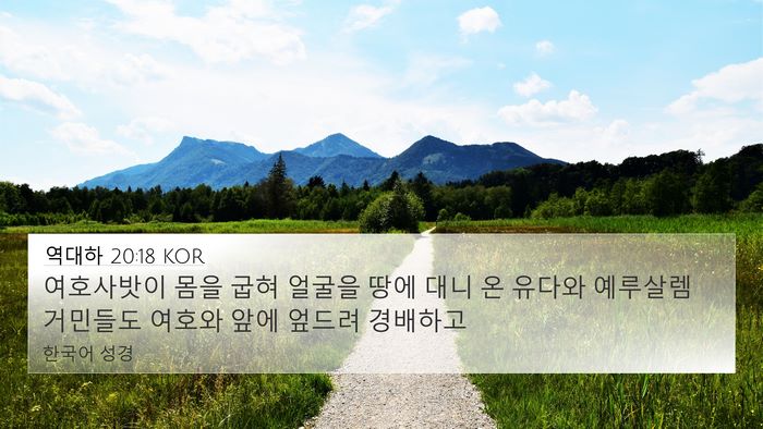 역대하 20:18 KOR Bible Verse Image