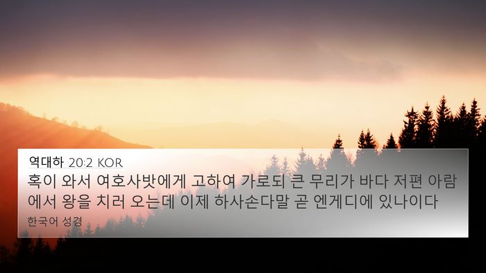 역대하 20:2 KOR Bible Verse Image