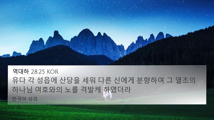 역대하 28:25 KOR Bible Verse Image