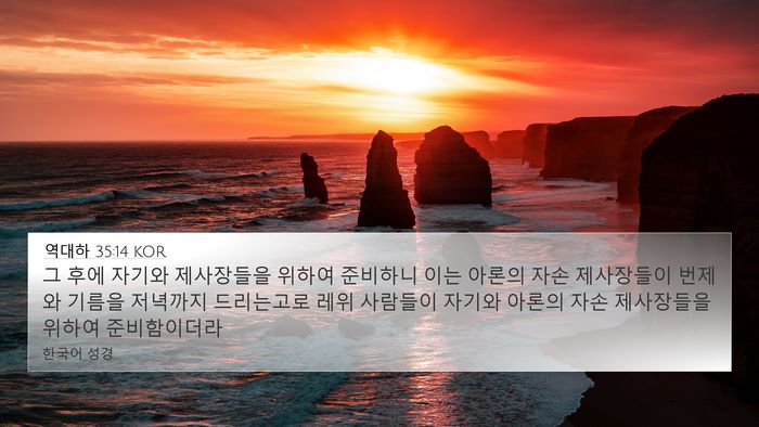 역대하 35:14 KOR Bible Verse Image