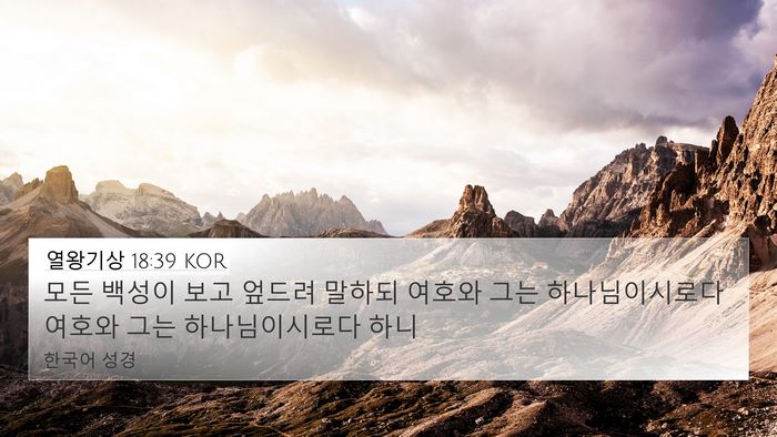 열왕기상 18:39 KOR Bible Verse Image