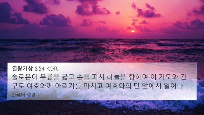 열왕기상 8:54 KOR Bible Verse Image