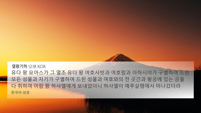 열왕기하 12:18 KOR Bible Verse Image