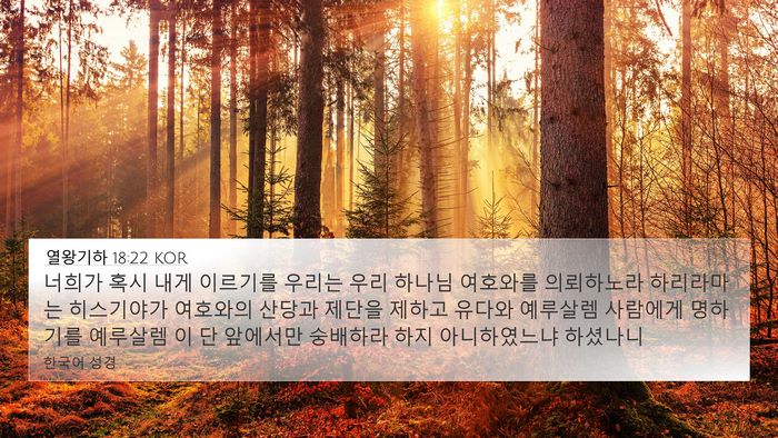 열왕기하 18:22 KOR Bible Verse Image