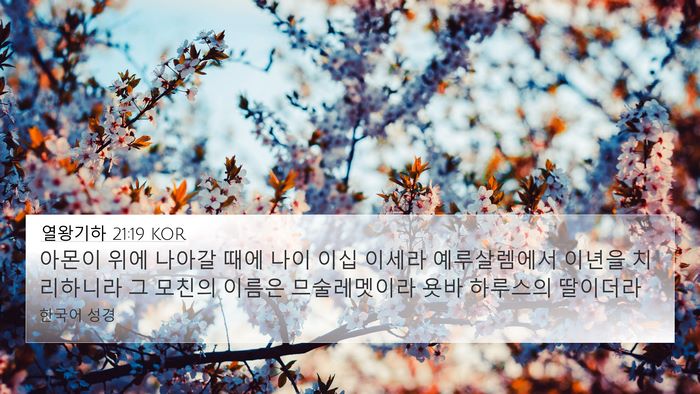 열왕기하 21:19 KOR Bible Verse Image