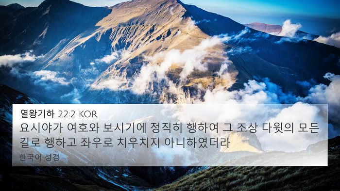 열왕기하 22:2 KOR Bible Verse Image