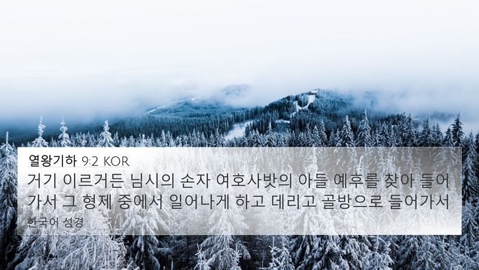 열왕기하 9:2 KOR 4K Wallpaper - 거기 이르거든 님시의 손자 - 4K Wallpaper Bible Verse