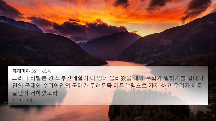 예레미야 35:11 KOR Bible Verse Image
