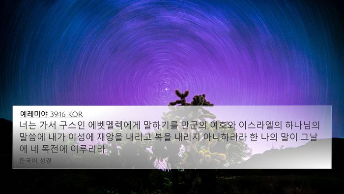 예레미야 39:16 KOR Bible Verse Image
