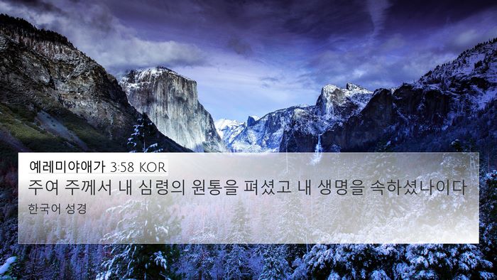 예레미야애가 3:58 KOR Bible Verse Image