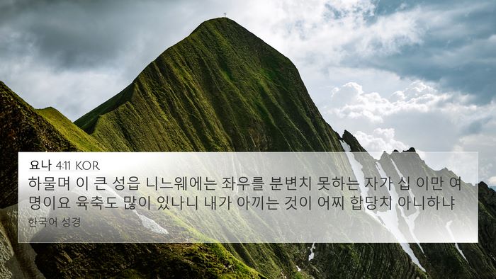 요나 4:11 KOR Bible Verse Image