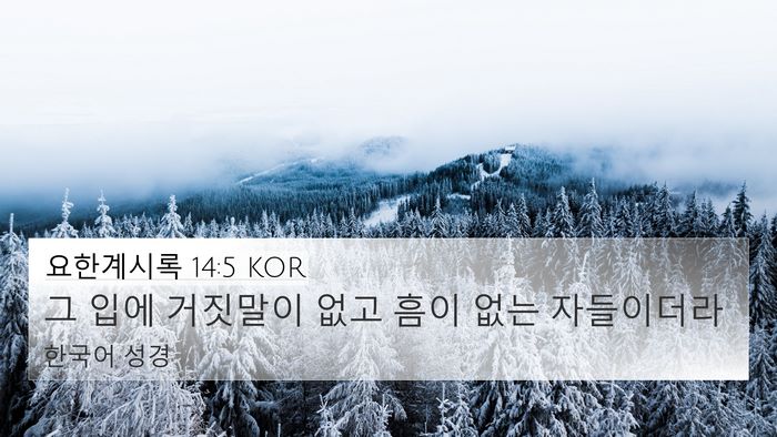 요한계시록 14:5 KOR Bible Verse Image