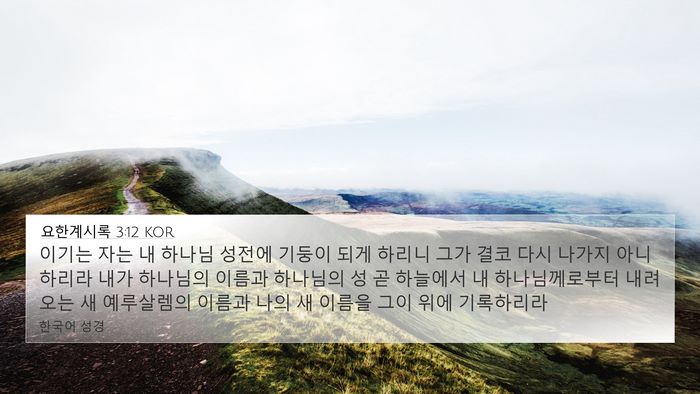 요한계시록 3:12 KOR Bible Verse Image