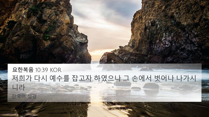 요한복음 10:39 KOR Bible Verse Image