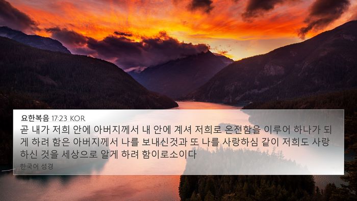 요한복음 17:23 KOR Bible Verse Image