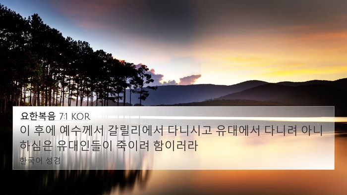 요한복음 7:1 KOR Bible Verse Image