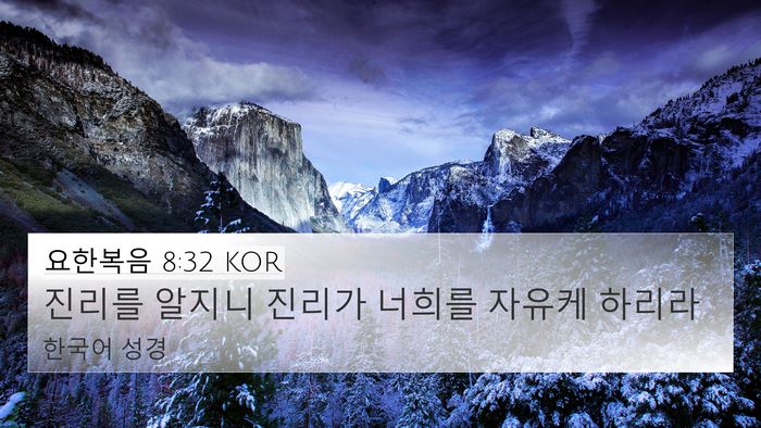 요한복음 8:32 KOR Bible Verse Image