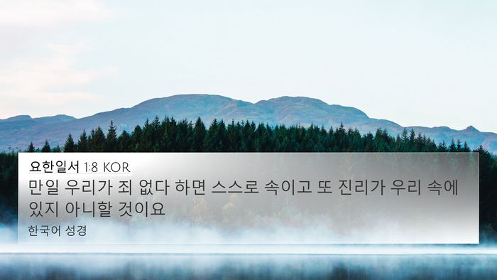 요한일서 1:8 KOR Bible Verse Image
