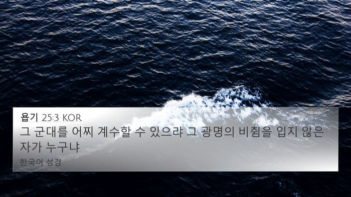 욥기 25:3 KOR Bible Verse Image