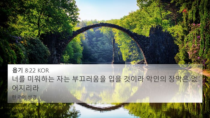 욥기 8:22 KOR Bible Verse Image