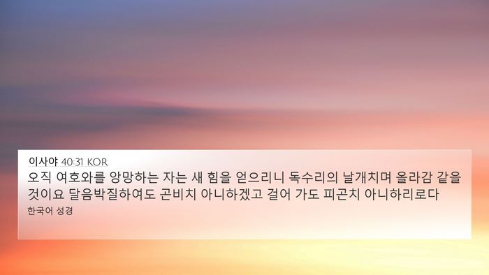 이사야 40:31 KOR Bible Verse Image