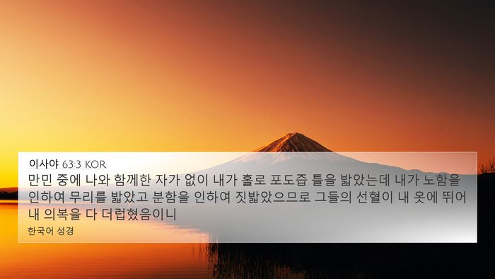이사야 63:3 KOR Bible Verse Image
