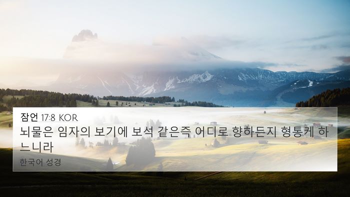 잠언 17:8 KOR Bible Verse Image