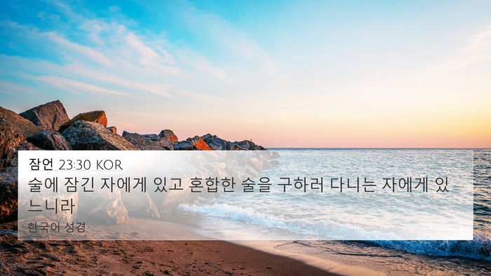 잠언 23:30 KOR Bible Verse Image