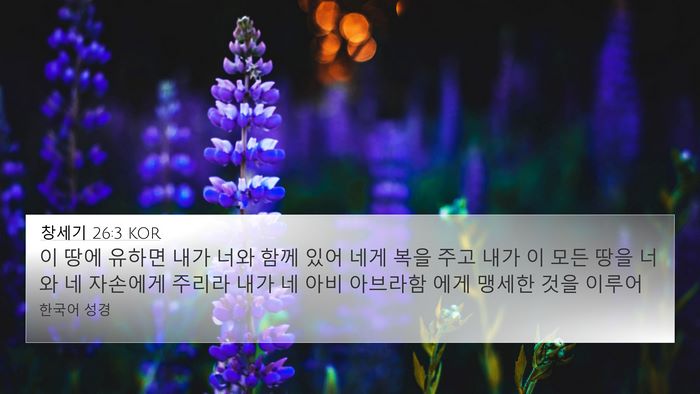 창세기 26:3 KOR Bible Verse Image