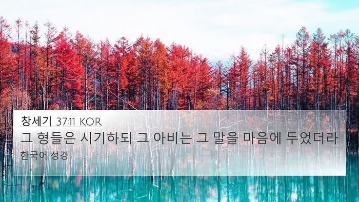 창세기 37:11 KOR Bible Verse Image