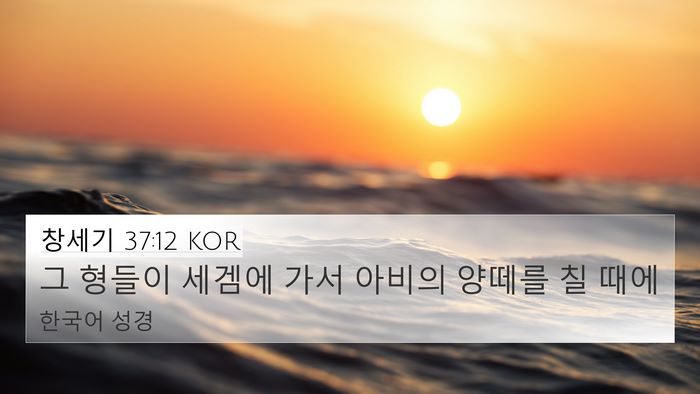 창세기 37:12 KOR Bible Verse Image