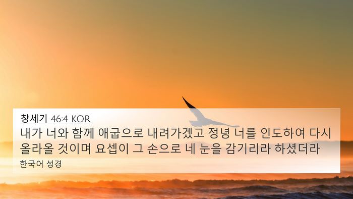 창세기 46:4 KOR Bible Verse Image