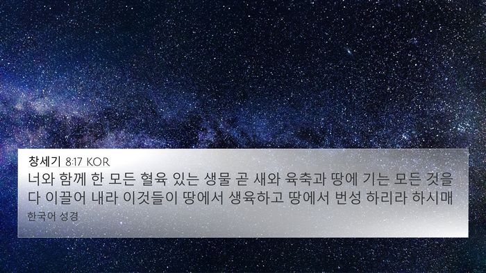 창세기 8:17 KOR Bible Verse Image