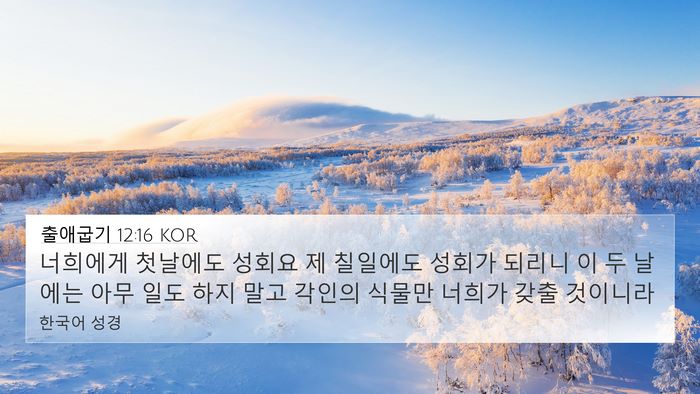 출애굽기 12:16 KOR Bible Verse Image