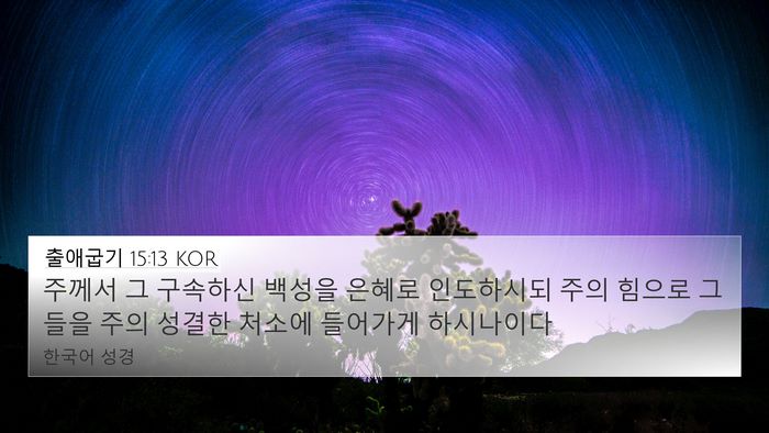 출애굽기 15:13 KOR Bible Verse Image