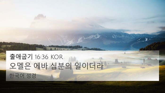 출애굽기 16:36 KOR Bible Verse Image
