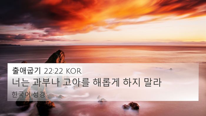 출애굽기 22:22 KOR Bible Verse Image