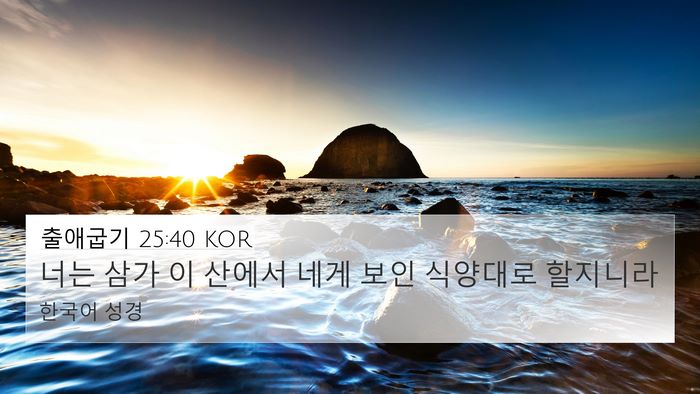출애굽기 25:40 KOR Bible Verse Image