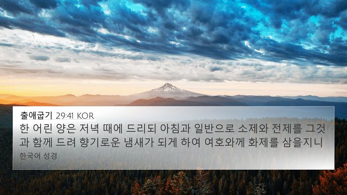 출애굽기 29:41 KOR Bible Verse Image