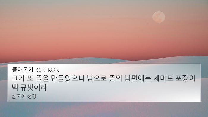 출애굽기 38:9 KOR Bible Verse Image