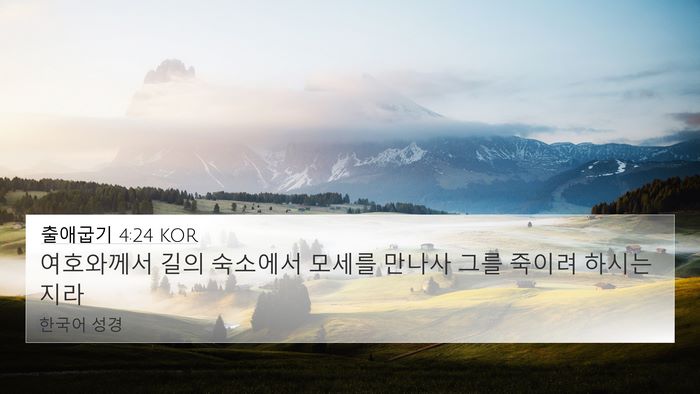 출애굽기 4:24 KOR Bible Verse Image