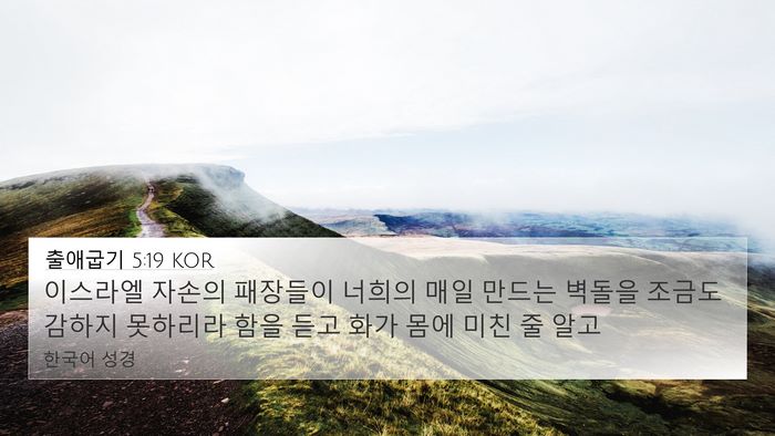 출애굽기 5:19 KOR Bible Verse Image
