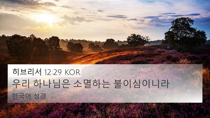 히브리서 12:29 KOR Bible Verse Image