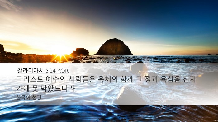 갈라디아서 5:24 KOR Bible Verse Image