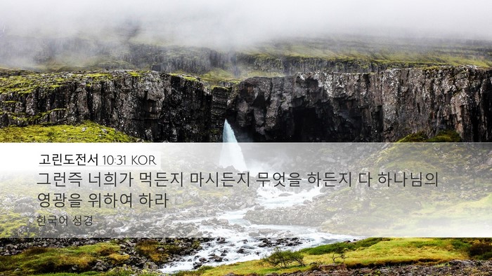 고린도전서 10:31 KOR Bible Verse Image