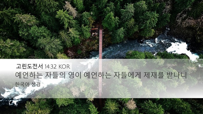 고린도전서 14:32 KOR Bible Verse Image
