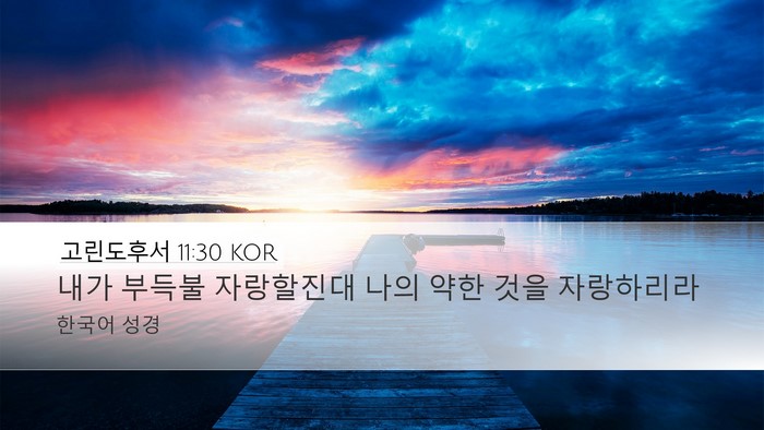 고린도후서 11:30 KOR Bible Verse Image