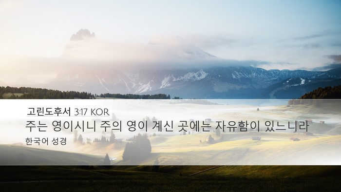 고린도후서 3:17 KOR Bible Verse Image