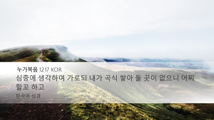 누가복음 12:17 KOR Bible Verse Image