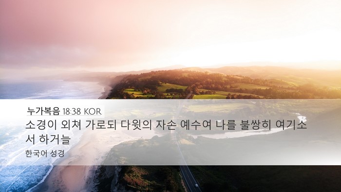 누가복음 18:38 KOR Bible Verse Image